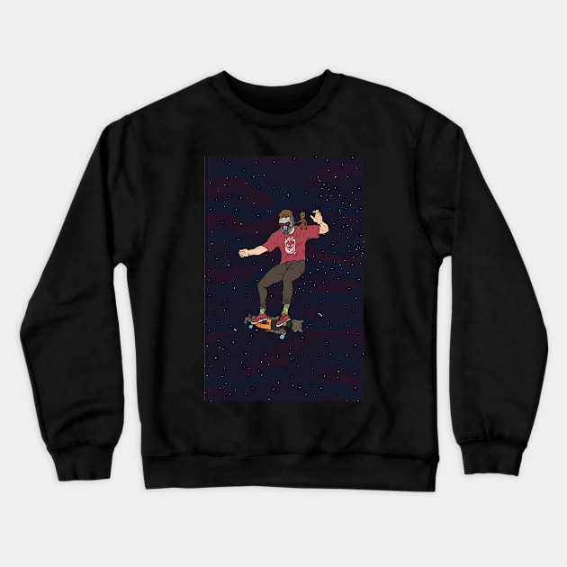 Star Skatin Crewneck Sweatshirt by CalebLindenDesign